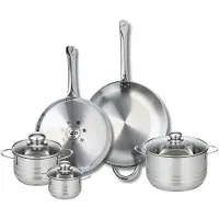 Elo Set van 2 Bakpannen 28 en 32 cm en 3 Kookpotten 12, 16 en 20 cm Elo Profi Brillant
