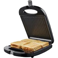 Tomado TGS4000B - XXL Tosti ijzer - 4 tosti's - Tosti apparaat - Panini grill - PFAS vrij - 1200W - Zwart