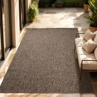 Paco Home In-& Outdoor Balkon Terras Keukenvloerkleed Eenkleurig Gemêleerd Patroon 160x220 cm
