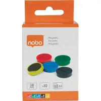 Nobo Whiteboard-magneten Kleurenassortiment 2.5 kg draagkracht 38 mm 10 Stuks