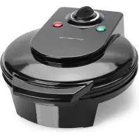 Emerio Wafelijzer - Hartvormig - 20cm Diameter - Regelbare Thermostaat - 1200W - Anti-aanbaklaag - Indicatielampje - WM-131149 Zwart