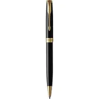 Parker Sonnet-balpen | Zwarte lak met gouden rand | Medium punt met zwarte inkt | Geschenkverpakking