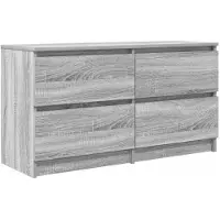 vidaXL Tv-meubel 100x35x54 cm bewerkt hout grijs sonoma eikenkleurig