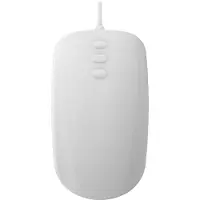 Contour Design Active Key AK-PMH3 Medische Muis, Wit Bedrade hygiënische muis met 3-knops scrollfunctie voor glanzende oppervlakken