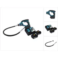 Makita DVR 450 RG accu betonverdichter 18 V 1,2 m + 2x accu 6.0 Ah + lader