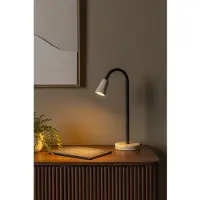 Lucide Bureaulampje Jasper zand bruin