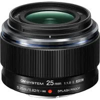 OM SYSTEM M.Zuiko Digital ED 25mm f/1.8 II Zwart