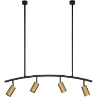 Lyora Hanglamp Pogno 4-lichts zwart met goud rond