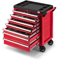 HBM gevulde gereedschapswagen 196-delig, rood