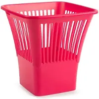 PlasticForte Afvalbak/vuilnisbak/kantoor prullenbak - plastic - fuchsia roze - 30 cm - Prullenmanden