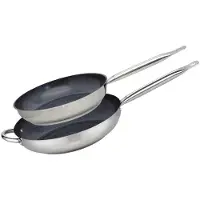 Fackelmann Set van 2 Pannen 28 en 32 cm keramisch zonder PFAS Profi Therm Platinum Elo