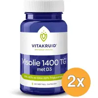 Vitakruid 2x Visolie 1400 TG Triglyceriden met D3 (30 softgels)