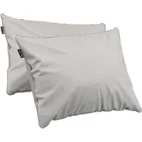 Cloudpillo Duopack Kussenslopen - Set van 2 (55x75 cm) - Luxe Katoen Satijn (300TC) - Misty Grey - Zijdezacht, Hypoallergeen & Ademend