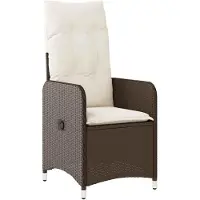 vidaXL 9-delige Bistroset met kussens poly rattan bruin