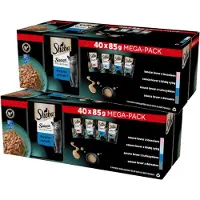 Sheba Rybne Smaken Serie - Natvoer voor Katten - 80x85g - Vier Vis Smaakvarianten