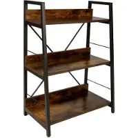 INNE - Opbergrek - rustiek bruin - 3 legplanken - 61x35x84 cm