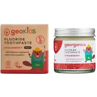 Georganics - Kids Fluoride Tandpasta - Aardbeismaak - fluoride - 60 ml