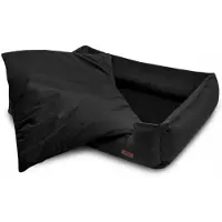 HUGGY DOGGY Zwarte hondenmand van fluweel, geschikt voor bulldogs, beagles, cavaliërs, merk L