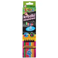 Penmate Neon Driehoekige Kleurpotloden Set met 6 Kleuren & Puntenslijper