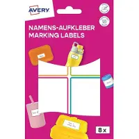 Zdesign Naamstickers, Folie, 48 x 70 mm, Gekleurd kader