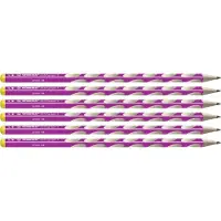Stabilo Schmaler Dreikant-Bleistift für Linkshänder - STABILO EASYgraph S in pink - 6er Pack - Härtegrad HB