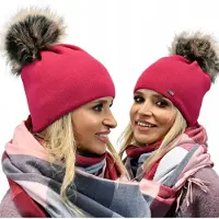 Alur - Dames Wintermuts - Fuchsia - Eko Pompon - Klassieke Pasvorm