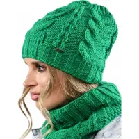 Alur - Hoed - Elegante Groene Beanie - Modieus Gebreid Patroon
