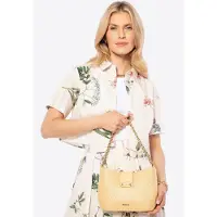 WITTCHEN Dames Crossbody Tas Geweven Geel Polypropyleen