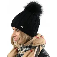 Alur - Wintermuts - Zwart - Polarfleece - Dubbelzijdig - Pompon