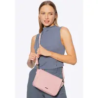WITTCHEN Dames Crossbody Tas met Klep, Roze, Eco-leer