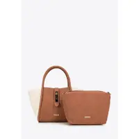 WITTCHEN Dames eco-leer en bont etui, beige