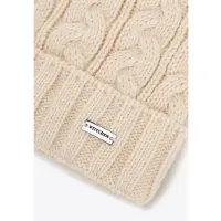 WITTCHEN - Gevlochten Acryl Hoed - Vrouwen - Kremekleur - Winter Accessoire