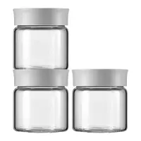 Usorteret Nordic Grey - Glazen Potjes - 200ml - Met Deksel - CS1001