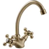 Kuchinox Stilo - Retro Keukenkraan - Mosiëlkleur - 240mm - Dubbele Handgreep