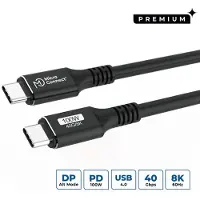 Microconnect USB4CC025, 0,25 meter, USB-C, USB-C, USB4 Gen 3x2, zwart