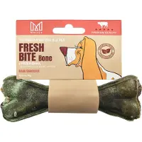 Mersjo - FRESH BITE Serie - Kość Do Żucia Met Quail - 13,5 cm - Zorgt Voor Frisse Adem