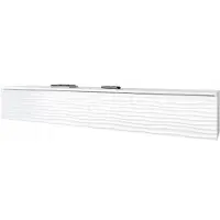 Bratex Design TV-Meubel 180 cm – RTV Meubel met 3D Golfpatroon – Hangend of Staand – 2 Deuren – Wit Mat – Voor TV's tot 77 inch