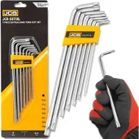 JCB Set van zeven extra lange Torx-sleutels (T10-T40)