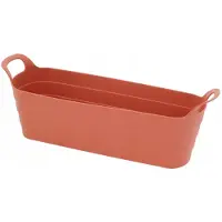 Koopman Bloempot/balkonbak met handvatten, plastic, 45x14x11,5 cm, terracotta