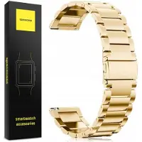 Spacecase Stalen Horlogeband 22Mm Goud Roestvrij Staal