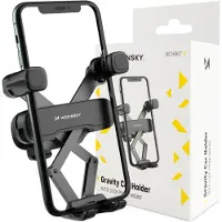 Wozinsky Gravity Telefoonhouder voor Auto Ventilatierooster Zwart