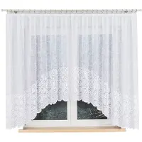Markizeta Kinga Serie - Jacquard Ready-made Gordijn - 400x160 cm - Wit