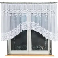 Markizeta DARIA - Jacquard Kant Gordijn - 300x120 cm - Witte Kleur