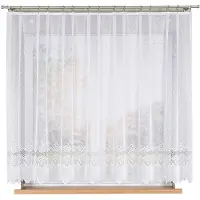 Markizeta Modesta Serie - Jacquard Kant-en-klaar Gordijn - 300x160 cm - Wit