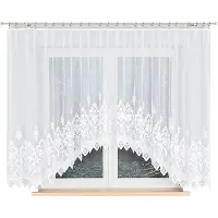 Markizeta LUDMIŁA Serie - Jacquard Gordijn - 400x160 cm - Zware Bloemenpatroon - Decoratieve Rand