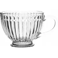 Altom Glazen Mok Lily 430ml op Voet - Elegant Ontwerp met Plissés