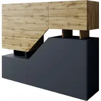 Mirjan 24 Double Serie - Opbergkast - Grafiet - Dąb Wotan - 120x100x35 cm