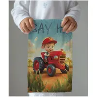 Detexpol Handdoek Kleine maat 30x50cm Katoen Traktor Trekker
