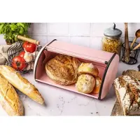 KINGHOFF Brooddoos - - KH-1868 - Gelakt roestvrij staal - Kleur roze - Afmetingen 18,5x27x44 cm