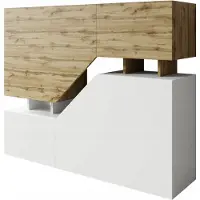 Mirjan 24 Double - Dressoir - Wit/Eiken - Minimalistisch - 120cm